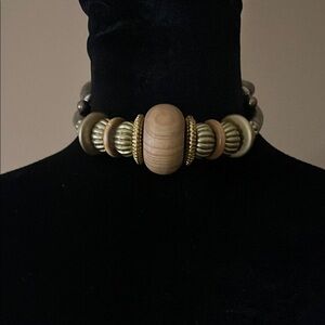 Elegant Wooden Bead Necklace